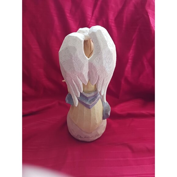 Enesco Foundations by Karen Hann Angel Figurine With Psalm 27:1 Verse Design - Picture 2 of 16